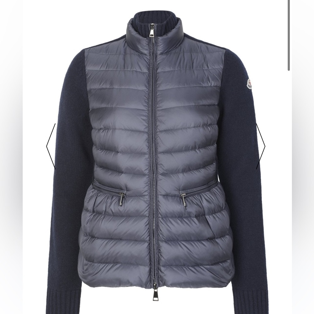 Moncler Womans Maglione Tricot Navy Cardigan
